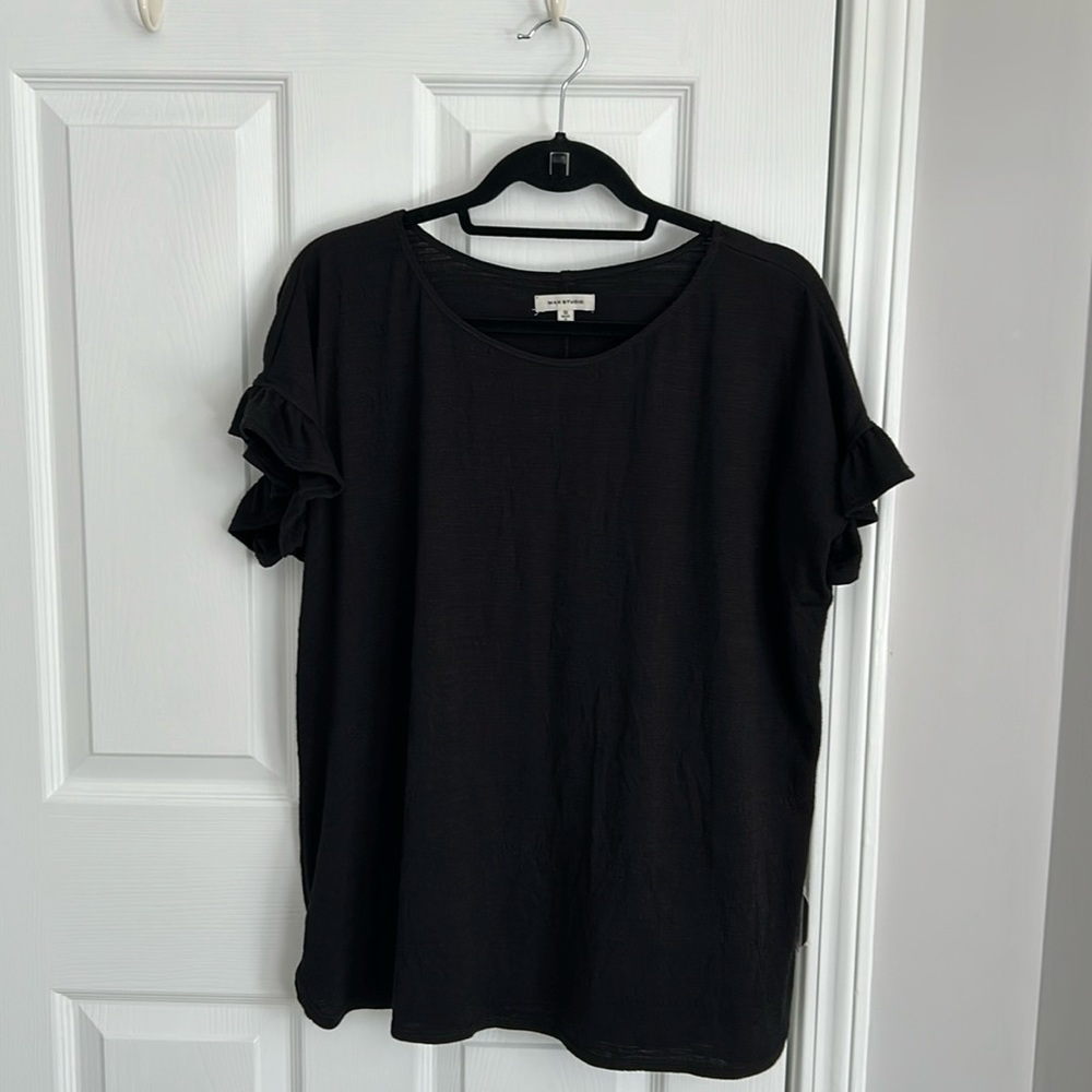 Max Studio S/S top textured top 1X